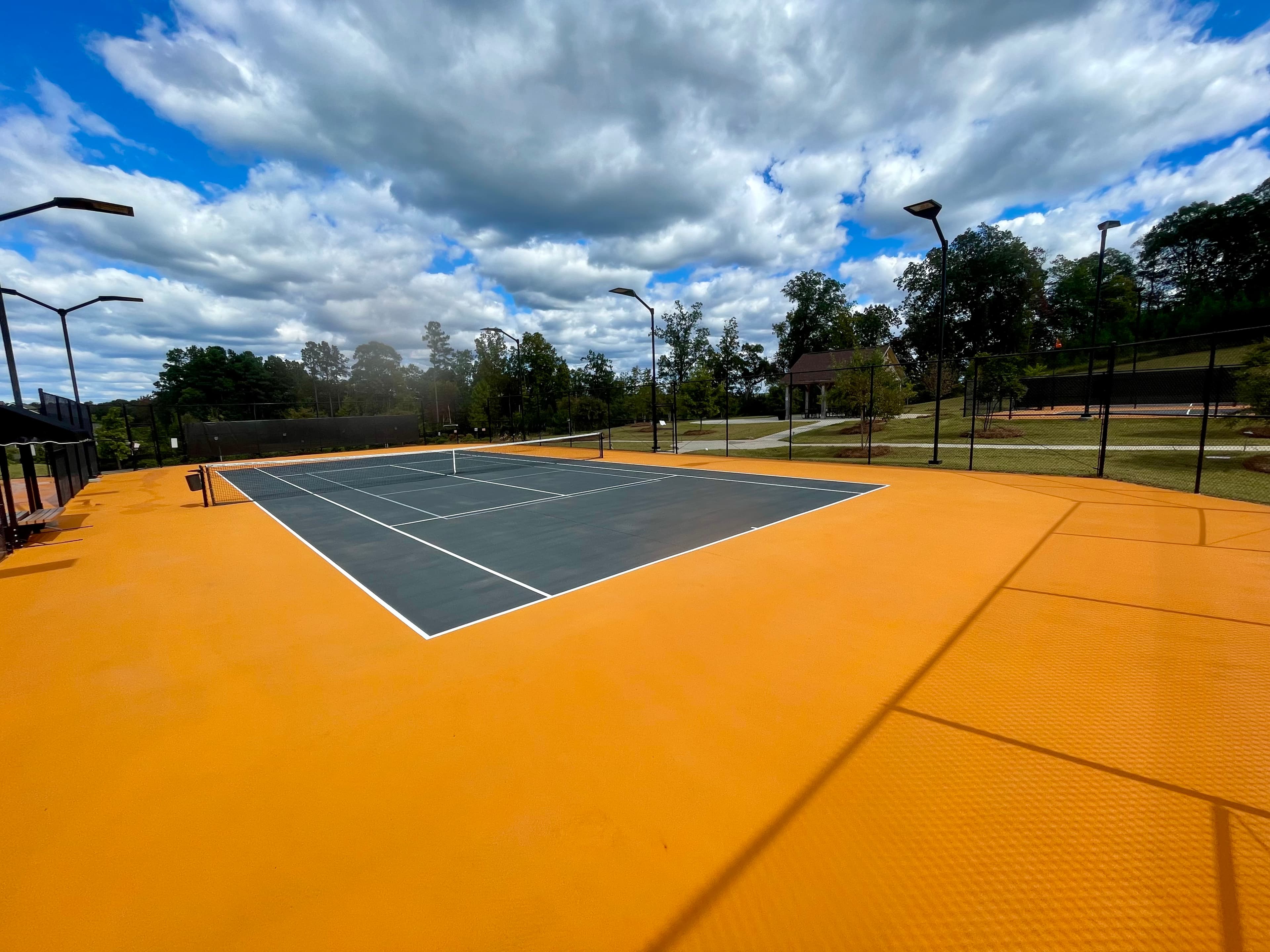 Clean, well-maintained court surface